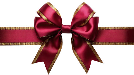 Burgundy and Gold Bow:  A beautifully tied burgundy satin ribbon with a golden trim creates a striking and elegant bow. Perfect for adding a touch of luxury to your designs. 