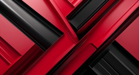 red and black stripes crossing over each other in sharp angles for a modern red pattern background
