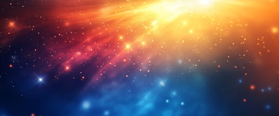 Wall Mural - vibrant cosmic nebula with dazzling stars and spectral colors in space