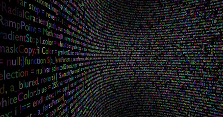 Desktop source code and technology background, Developer or programer with coding and programming, Wallpaper by Computer language and source code, Computer virus and Malware attack.
