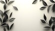 © lisa - Dark Leaves Frame a Blank Beige Background