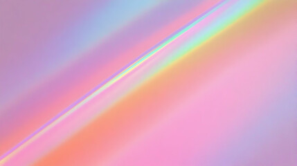 Iridescent Holographic Abstract Background Creates a Soft Pastel Rainbow Effect