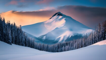 Wall Mural - winter landscape in the mountains