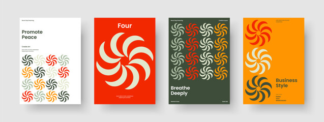 Wall Mural - modern flyer template. geometric book cover design. abstract business presentation layout. brochure.