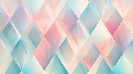 A minimalistic abstract background with a repeating pattern of diamond shapes in soft pastel tones, creating a soothing visual effect