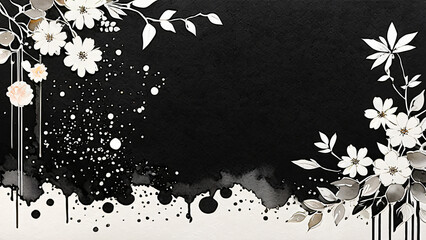 Wall Mural - black and white background