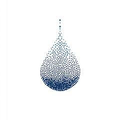 Wall Mural - Abstract Water Drop Design Composed Of Dots