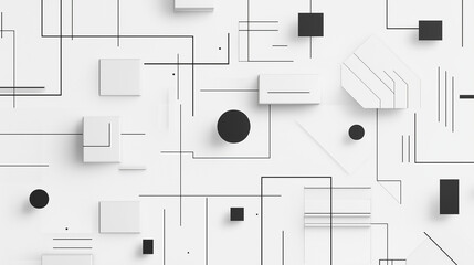 Modern Geometric Black and White Pattern Background for Sophisticated Contemporary Design