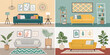 © Amjad - A Captivating Collection of Diverse Living Room Backgrounds Featuring Unique Design Elements