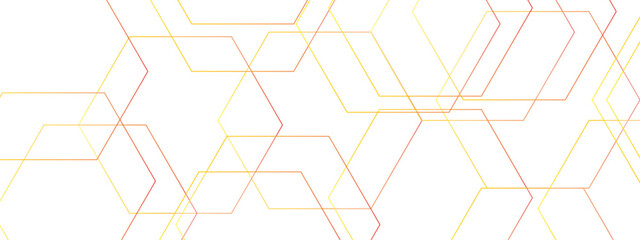 Poster - Modern Abstract Hexagonal Pattern. Gradient Geometric Network Design. Molecular structures in technology, wallpaper background. Hexagonal concept technology, banner