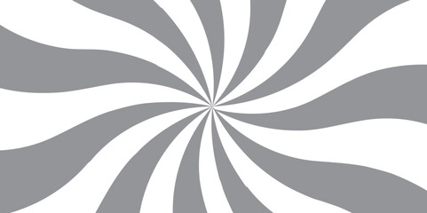 Poster - Abstract Swirling Optical Illusion. Monochrome Hypnotic Spiral Design. background with rays retro starburst. Spiral radial striped backdrop design. Sunburst background radial lines design
