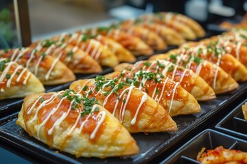 Wall Mural - Market features Korean Taiyaki a type of street food