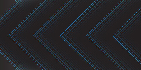 Aufkleber - Abstract black and Blue Futuristic hi-technology concept. Digital black textured graphics poster background. Tech geometric black shapes seamless loop motion graphics