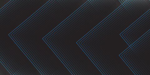Aufkleber - Abstract black and Blue Futuristic hi-technology concept. Digital black textured graphics poster background. Tech geometric black shapes seamless loop motion graphics