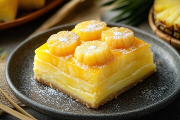 Wall Mural - Taiwanese pineapple cake a renowned and tasty dessert with space for text