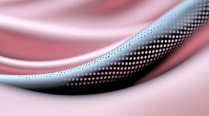 Wall Mural - a close up of a pink and black wave with dots on it