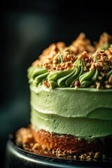 Poster - Nut Topped Green Ice Cream Cake