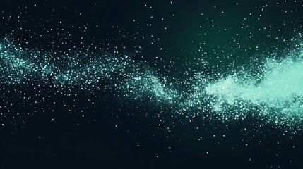 Fototapete - Abstract teal particles on dark background (1)