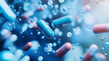 Wall Mural - Pill, experiment, supplements, scientific wallpaper