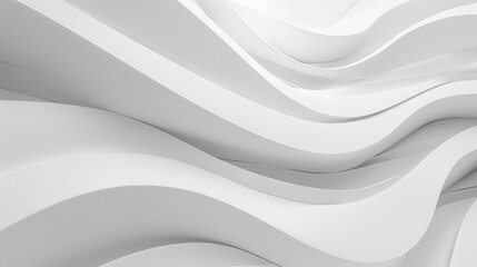 Abstract White Wave Pattern Wallpaper