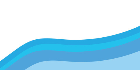 Wall Mural - Blue sea wavy decoration abstract vector background. Minimal curve wave water seamless pattern. Line art striped graphic template. Vector illustration.