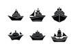 © Sagourroy - set of boats SILHOUETTE  art
