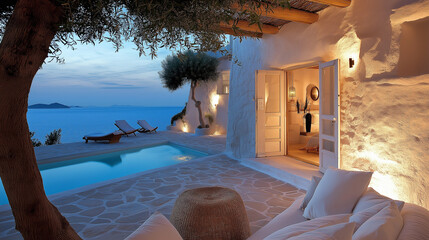 Wall Mural - A view of a Mediterranean island.