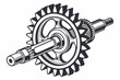 © BDB_Graphics - Cogwheel vector silhouette on a white background