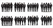 © Mahmud Hasan Rashed - Silhouettes of businessmen in leadership and teamwork. Team of businessman silhouettes vector