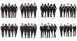 © Mahmud Hasan Rashed - Corporate businessman silhouettes vector. Group of businessman team workers standing silhouettes