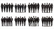 © Mahmud Hasan Rashed - Corporate businessman silhouettes vector. Group of businessman team workers standing silhouettes. Silhouettes of businessmen in leadership and teamwork. Team of businessman silhouettes vector