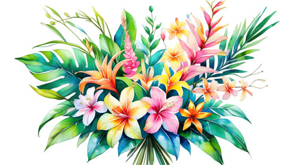 Wall Mural - Floral Spring Bouquets for Wedding Cards on Transparent PNG