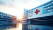 © Pungu x - Emergency response services hospital facility image overview urban environment aerial perspective healthcare concept