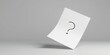 © yut - A Simple White Paper with a Question Mark, Representing Inquiry and the Search for Answers
