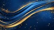 © AminaDesign - This stunning abstract background features a blend of deep blue colors and shimmering gold elements, perfect for luxurythemed designs and elegant presentations that captivate viewers