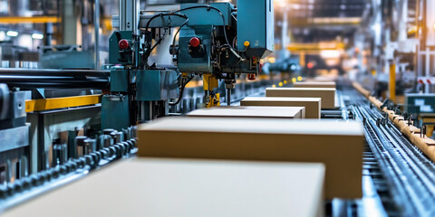 Poster - Automated packaging process in a modern manufacturing facility