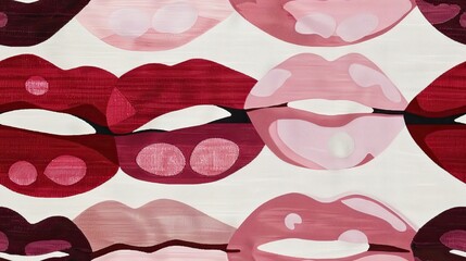 Wall Mural - Kiss print pattern