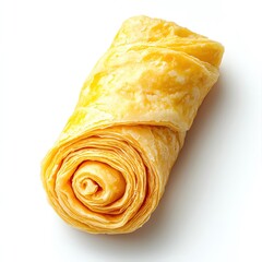 Freshly rolled flaky pastry showcasing layers of buttery goodness.