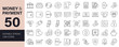© Dear Lala - Money and Payment Line Editable Icons set. Vector illustration in modern thin line style of money and finance operations: wallet, money transfer, banking, credit card, cash, transaction and more.