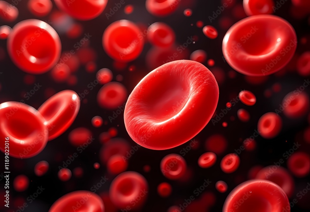 Microscopic View of Red Blood Cells Floating in Plasma Stock ...