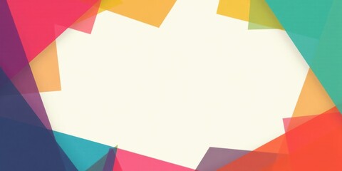 Aufkleber - Vibrant Colorful Abstract Geometric Background Design for Presentations and Posters