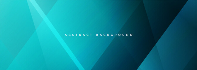 Poster - Blue modern abstract wide banner with geometric shapes. Dark blue abstract background. Vector illustration