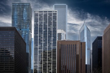 Skyscrapers in downtown Chicago 