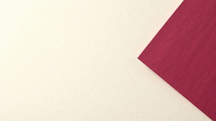 Leinwandbilder - Abstract background of cream and burgundy colored paper with a diagonal split.