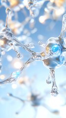 Poster - Molecular Structure with Light Reflections in a Scientific Setting