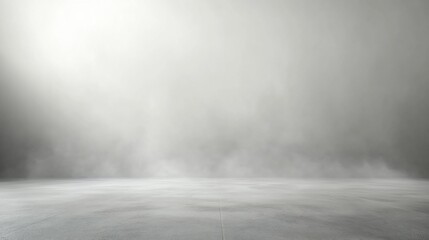 Wall Mural - Hazy studio room, empty space, light, grey, background, product display