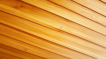 Wall Mural - A close-up view of a wooden ceiling with diagonal planks showcasing a warm, natural finish.