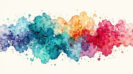 Poster - Abstract Colorful Watercolor Swirl Design for Diverse Applications