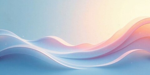 Poster - Serene Pastel Waves An Abstract Background of Gentle Curves and Soft Hues