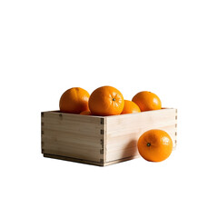 Sticker - oranges in a box